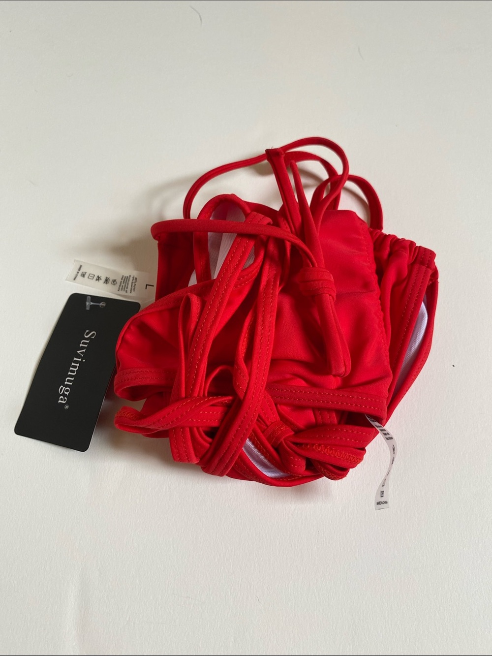 Suvimuga Red Triangle String Bikini Set Size L - Picture 12 of 12